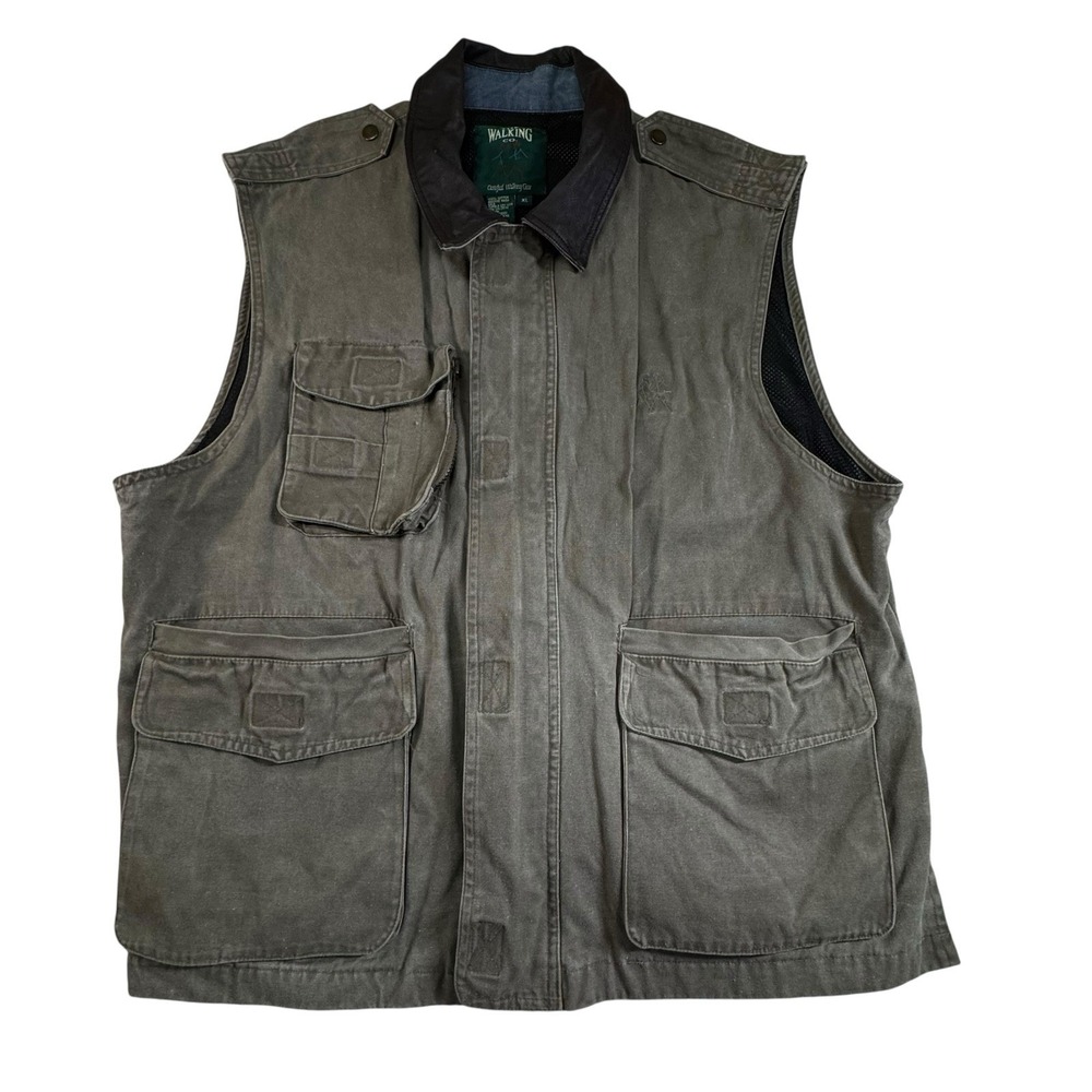 Fishing-Camping‎ Outdoor Full Zip Canvas Vest X-Large The Walking Co.